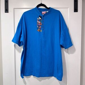 Vintage embroidered Mickey and friends button up shirt